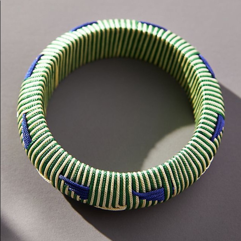 Anthropologie Boho Woven Patterned Bangle Bracelet